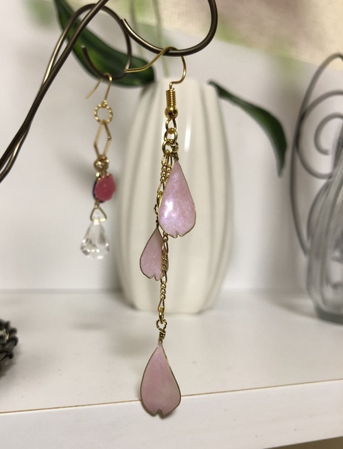 ハンドメイドピアス　出来た。