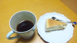チーズケーキとコーヒー・・・