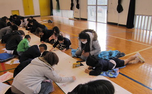 鹿児島市皇徳寺台宮川小学校 親子のカラーワークお礼