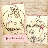 ワイヤー作品 　*welcome-usagi-*