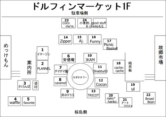 ブース配置図１日目（１１月２３日）