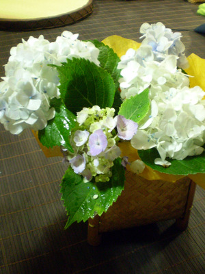 あじさいの花篭
