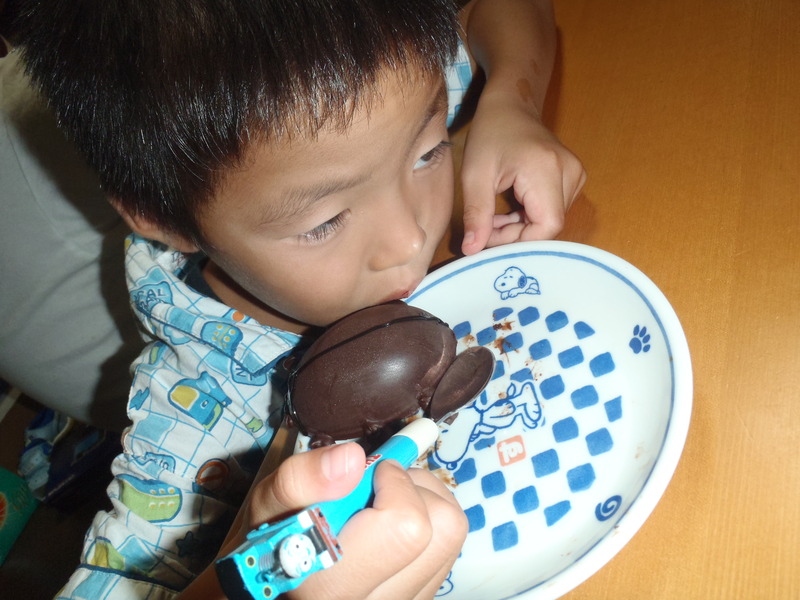 買っちゃったカブトムシ♪食べちゃった☆ケーキハウスシン