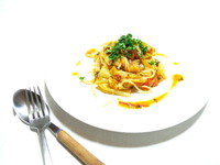 トマトとキャベツのパスタ　アンチョビ風味