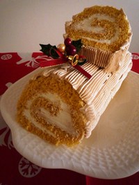 Xmas。モンブランロールケーキ。