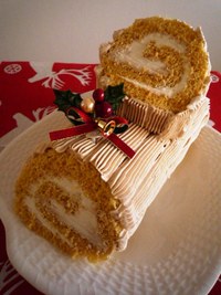 Xmas。モンブランロールケーキ。