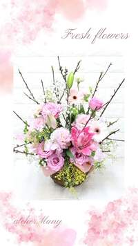 3月3日ひな祭りがお誕生日のおばあちやまにお花の贈り物