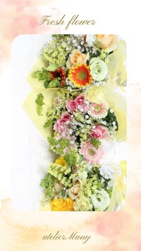 年度末で移動や退職の方にお渡しするお花