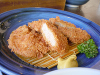 とんかつを食べました。