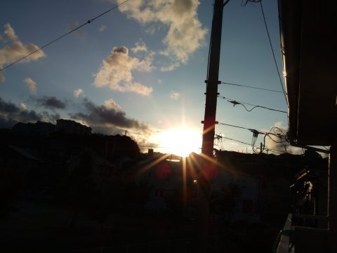 夕日