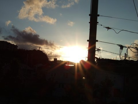 夕日