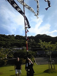 島津重富荘にて鉾展示