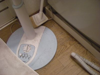 抜け毛とほこりの脱衣所