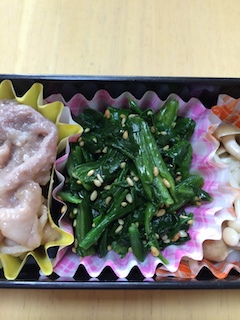 今週のお弁当「ほうれん草のごま和え」 今週のお弁当「ほうれん草のごま和え」