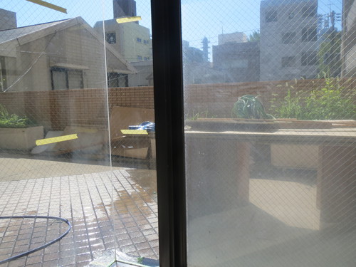 鹿児島市内でリフォーム後のマンション空室クリーニングその２　窓サッシクリーニング他
