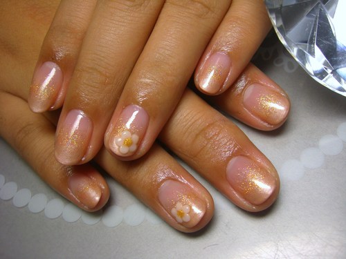 マリクワ風お花アート×グラデNail