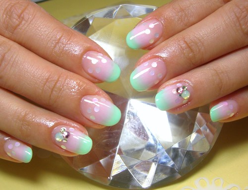 春色☆ダブルグラデーションNail