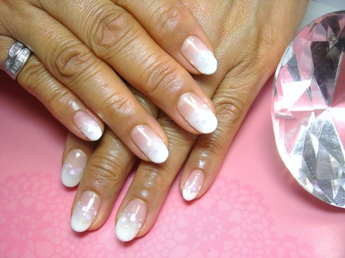 白グラデーションNail