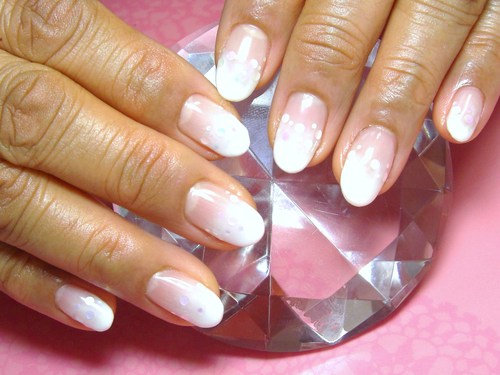 白グラデーションNail