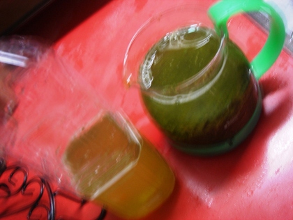 自家製の冷たいお茶