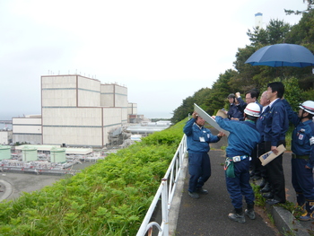 東京電力広野火力発電所の復旧作業を激励しました