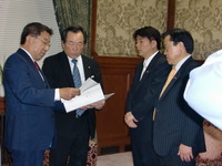 口蹄疫問題で申し入れ