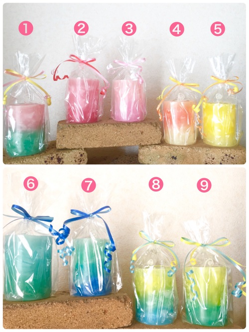 tetote 出品しました☆グラデーションキャンドル tetote 出品しました☆グラデーションキャンドル