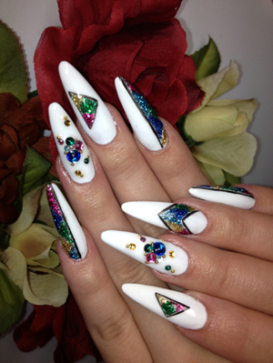 Nails Rinky ０９９５ ７３ ４６０３ スカルプ ステンドグラス風アート