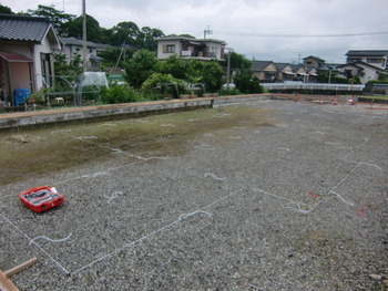 Ｎ様　新築工事　進捗状況　（杭芯出し）