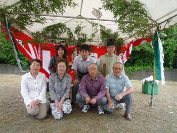 平佐町のＮ邸　地鎮祭が　今日行われました。