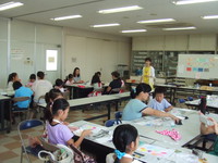 パステルアートを親子で　/鹿児島県　鹿屋市