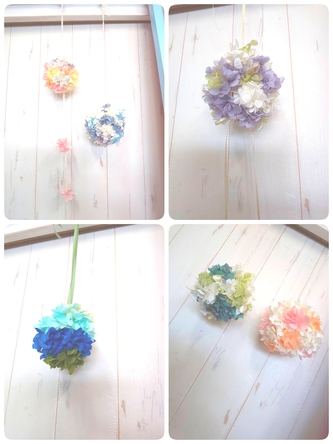 昨日の☆紫陽花ボールのワークショップ☆❤️ 昨日の☆紫陽花ボールのワークショップ☆❤️