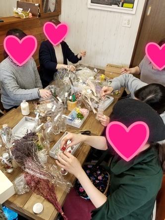 昨日のハーバリウムワークショップ♥ 昨日のハーバリウムワークショップ♥