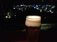 夜景とビール。