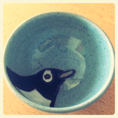 ペンギン皿と甘いもの