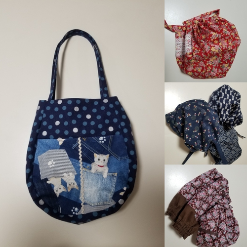 届いた布地で♪