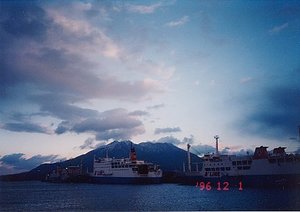 桜島と新港