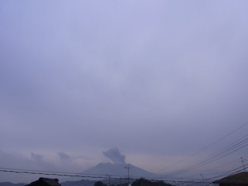 桜島と空の写真