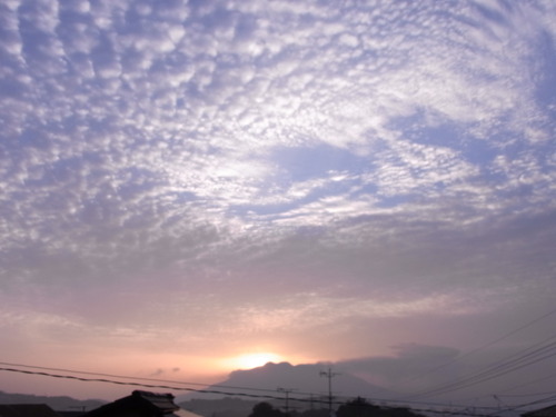 桜島と空の写真