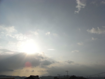 桜島と空の写真
