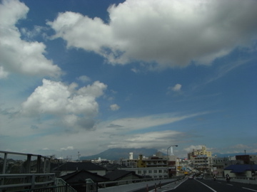 桜島と空の写真