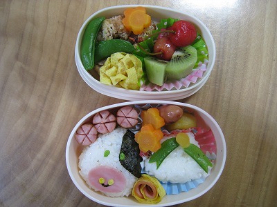 キャラ弁・・牛?