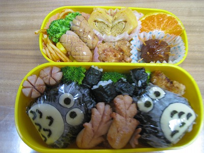 アジサイとトトロ弁当♪