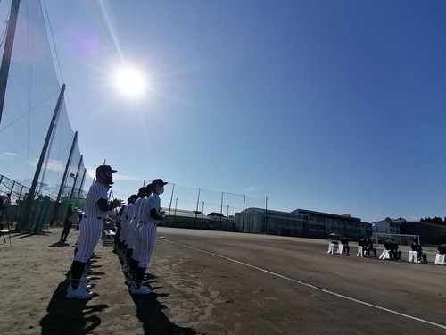 武岡台高校野球部卒部式。
