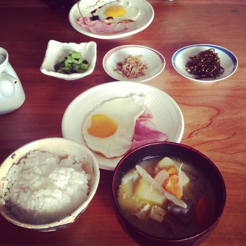 朝ごはん。