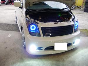 ワゴンR ヘッドライト交換 イカリング付 んー