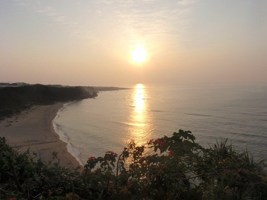 与和の浜の朝日