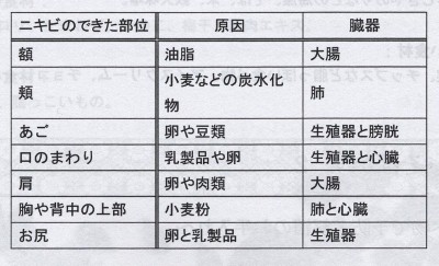 Yamashita療術院 にきび マクロビ的原因は